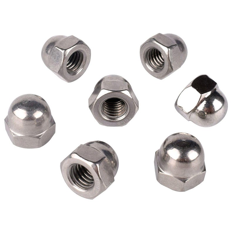 KOSJETHAS Store 50Pcs #8-32 Acorn Cap Hex Nuts, 304 Stainless Steel 18-8, Coarse Thread UNC, Full Thread - Image 1